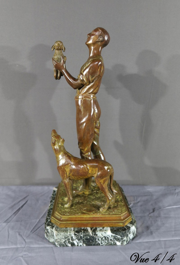 Bronze Sculpture with Double Patina - Early 20th Century