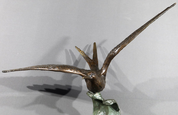 Bronze “The Seagull”, attributed to Erget – Early 20th century