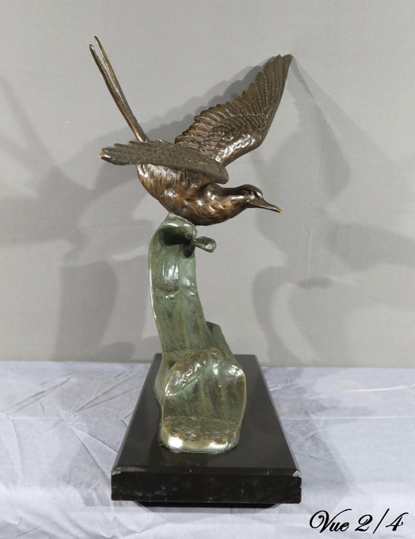 Bronze “The Seagull”, attributed to Erget – Early 20th century