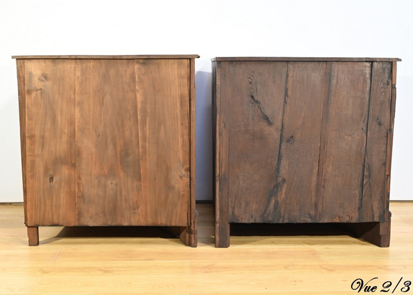 Pair of Important Walnut Property Corners, Regency Style – 18th Century