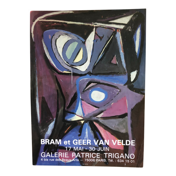 Affiche Bram et Geer Van Velde Galerie Patrice Trigano Paris 1984