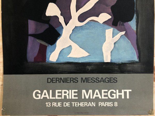 Affiche Georges Braque Derniers Messages Galerie Maeght Paris 1967