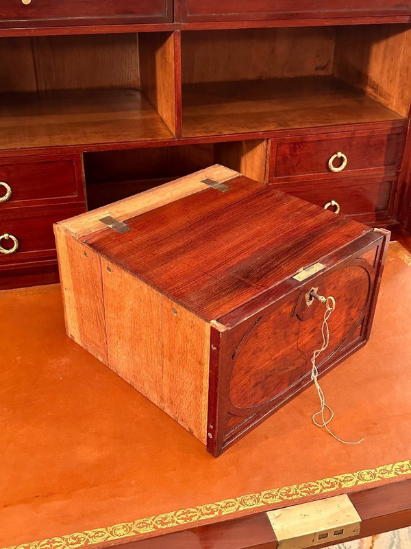 Etienne Levasseur, Secretary In Stamped Mahogany, Louis XVI Period Circa 1770