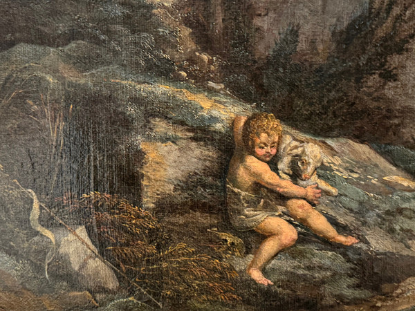 "Saint John the Baptist as a child holding the lamb", France, late 17th-early 18th century.