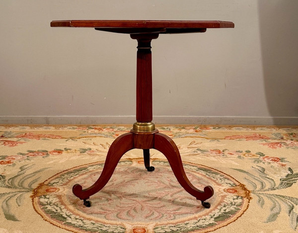 Molitor,  Gueridon Table De Salon En Acajou d'Epoque Louis XVI Vers 1780