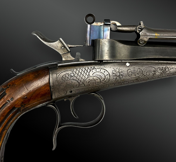 PISTOLET à système Colette - Liège, Belgique - XIXème siècle