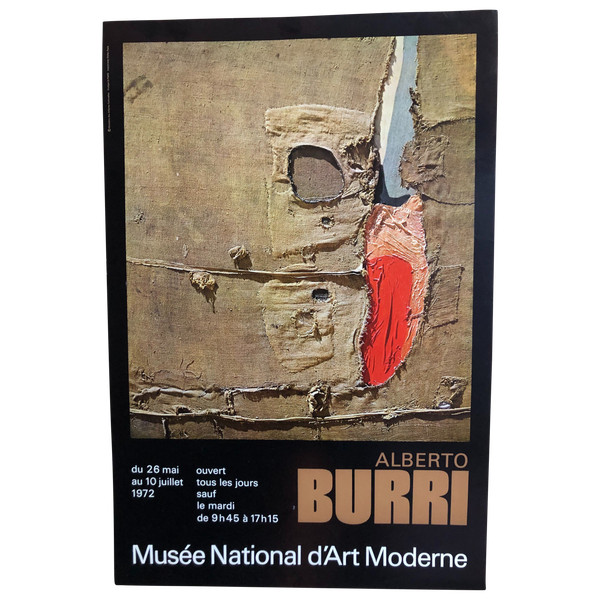 Manifesto Alberto Burri Museo Nazionale delle Arti Moderne Parigi 1972