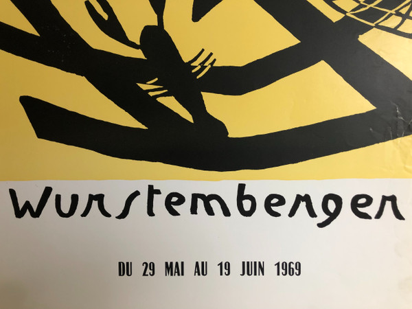 Poster Wurstemberger Galerie des éditions Rolf Lutz Paris 1969