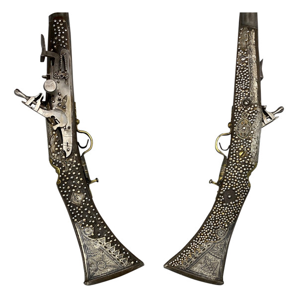 Mukahla flintlock RIFLE - Morocco - XIXth century