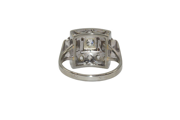 Anello con diamante Art-Deco