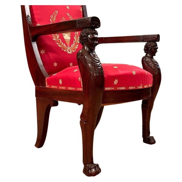 Bernard Molitor, Mahogany armchair Consulate period circa 1800