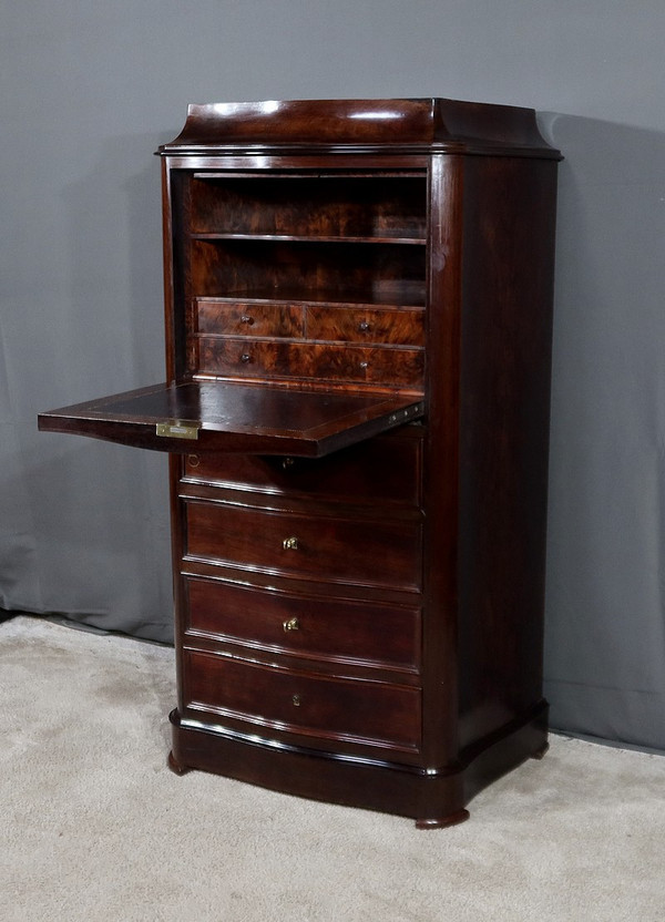 Semainier desk in rosewood, Napoleon III period - Mid-19th century