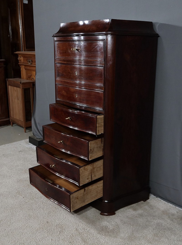 Semainier desk in rosewood, Napoleon III period - Mid-19th century