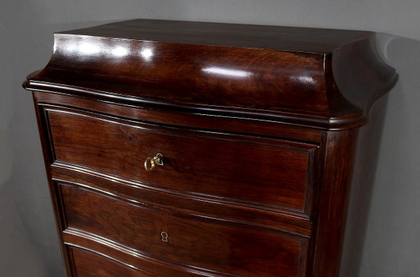 Semainier desk in rosewood, Napoleon III period - Mid-19th century