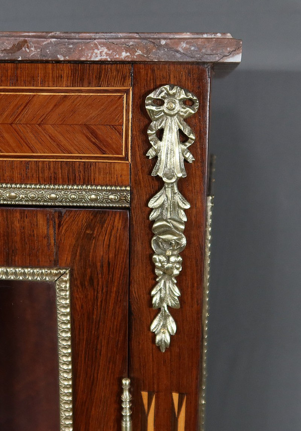 Small Louis XVI style inlaid display case - 1920