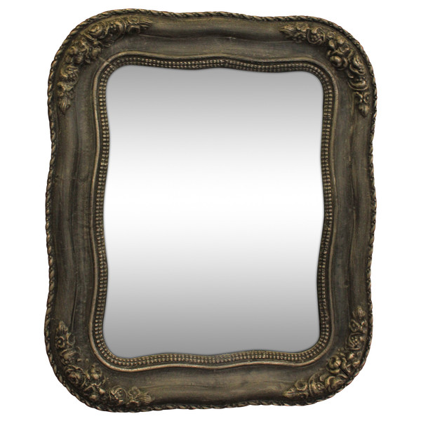 30 X 36 Cm Small Antique Napoleon III Mirror, Mercury Glass