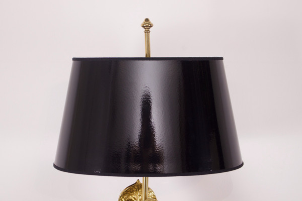 Anthurium lamp in gilded brass