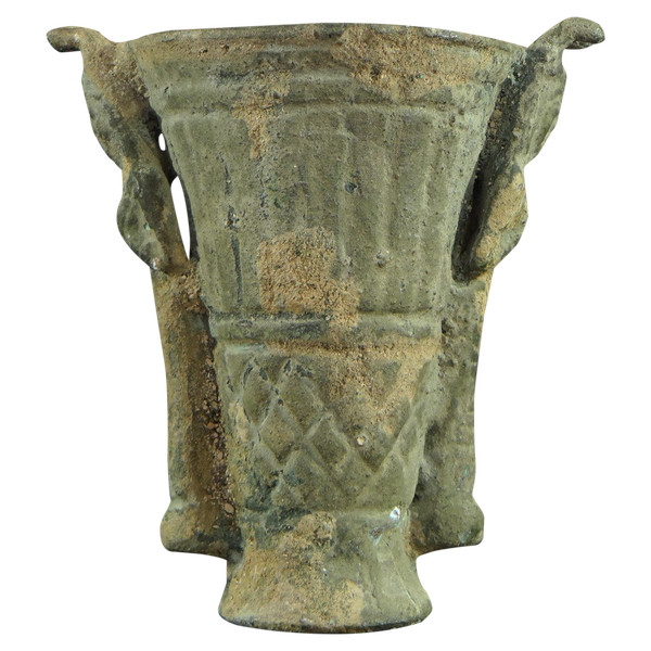 Mesopotamia, Probably Bronze Age, Rare Bronze Rython Decorated With Divinities.