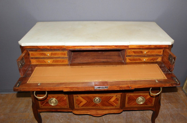 18th Century Transition Inlaid Chest Of Drawers