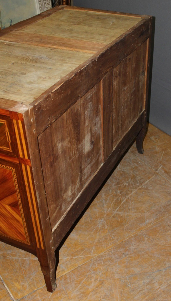 18th Century Transition Inlaid Chest Of Drawers