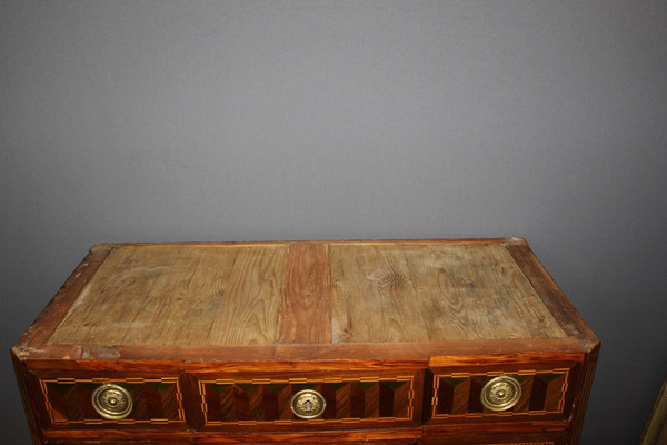 18th Century Transition Inlaid Chest Of Drawers