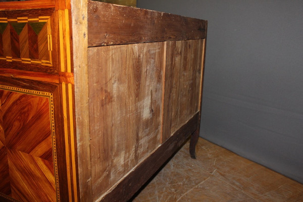 18th Century Transition Inlaid Chest Of Drawers