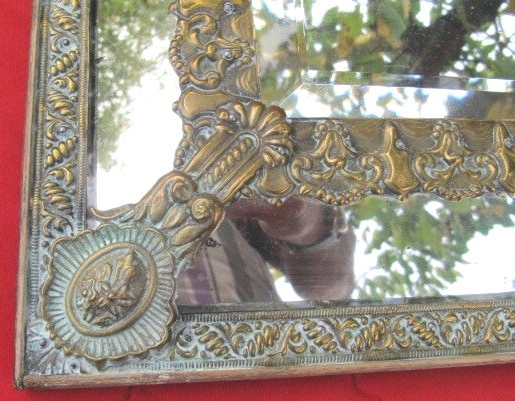 Louis XIV style 19th century pediment mirror