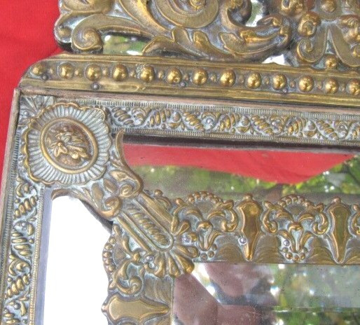 Louis XIV style 19th century pediment mirror