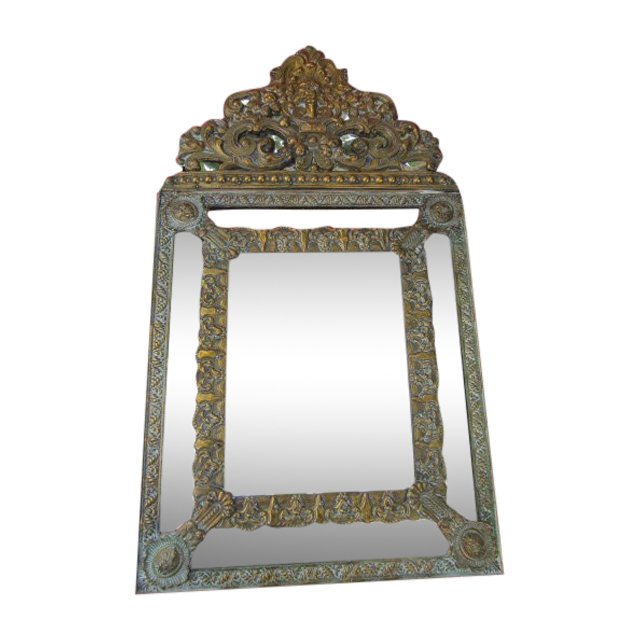 Louis XIV style 19th century pediment mirror