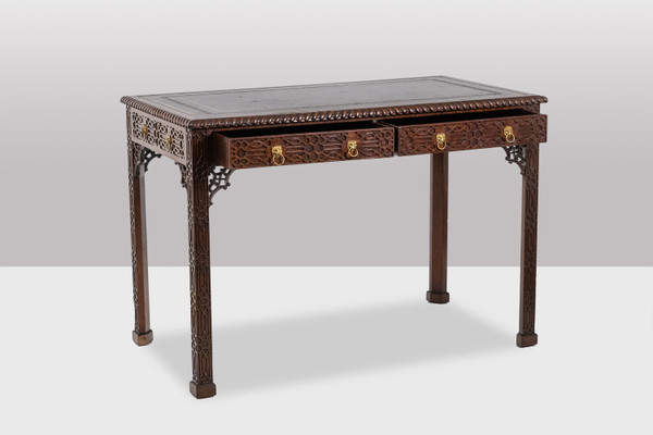 Chippendale-style mahogany table, or desk. Circa 1950. LS5932456G