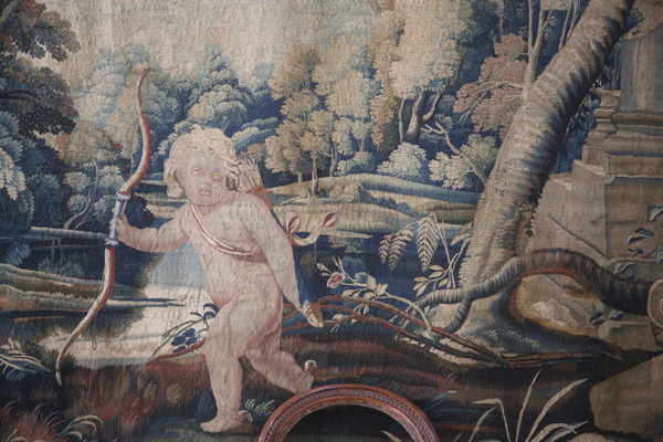 Important tapestry, Apollo Et Cupidon, Atelier du Faubourg St Marcel, circa 1635-1650