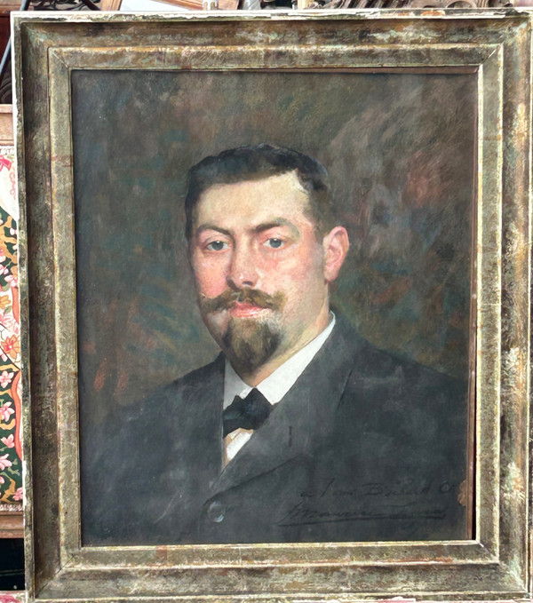 François Maurice Lard (1864-1908) Portrait - Pastel Signé Daté 1904