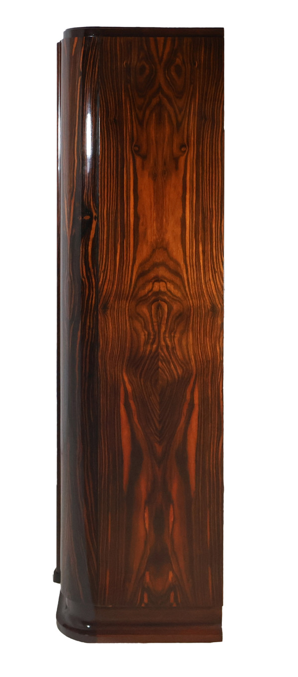 Art Deco macassar ebony bookcase