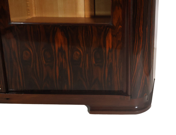 Art Deco macassar ebony bookcase