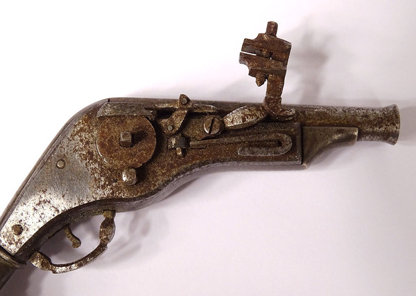 Miniature Wrought Iron Wheel Gun Nuremberg Workshops Germany 16th century