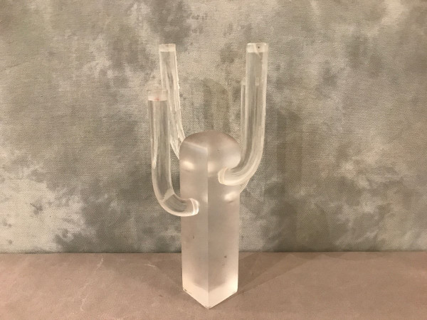 Plexiglass candlestick circa 1970