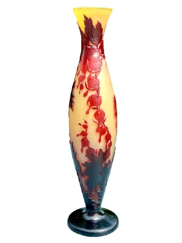 Emile Gallé Large Vase "Heart Of Mary"