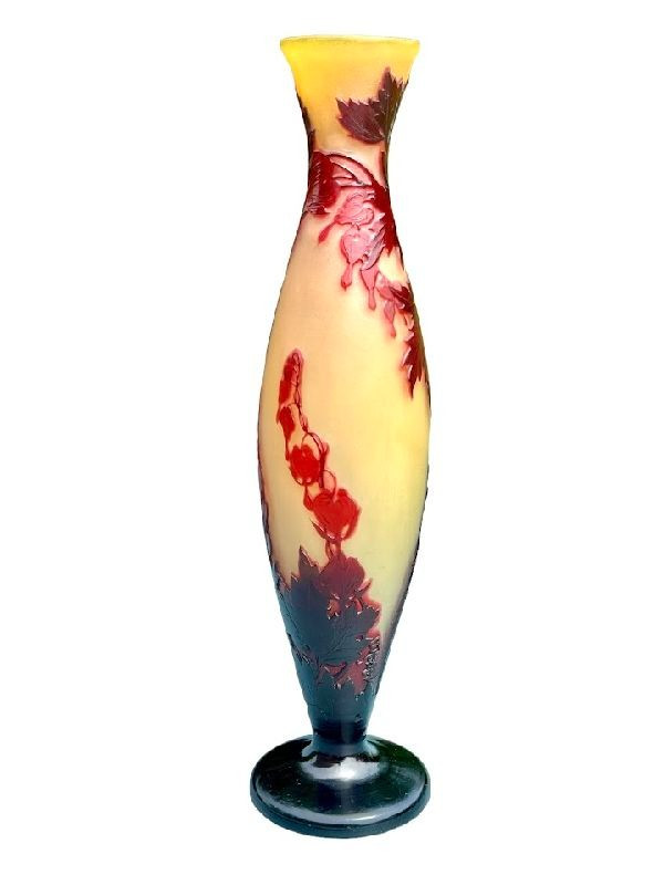 Emile Gallé Large Vase "Heart Of Mary"