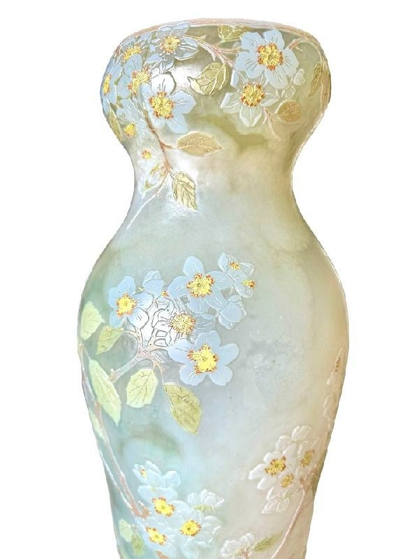 Legras Monumental Vase "Apple Blossoms"