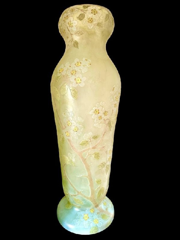 Legras Monumental Vase "Apple Blossoms"