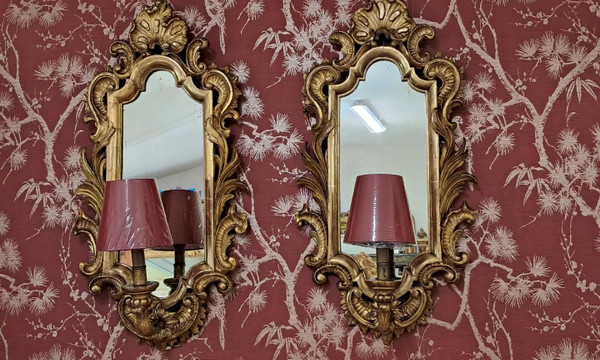 Pair of 19th century wall lights 78cm x 38 cm