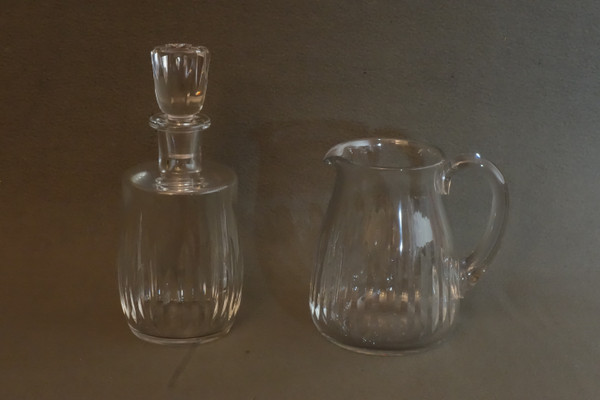   Baccarat carafe and pitcher Cassino model.