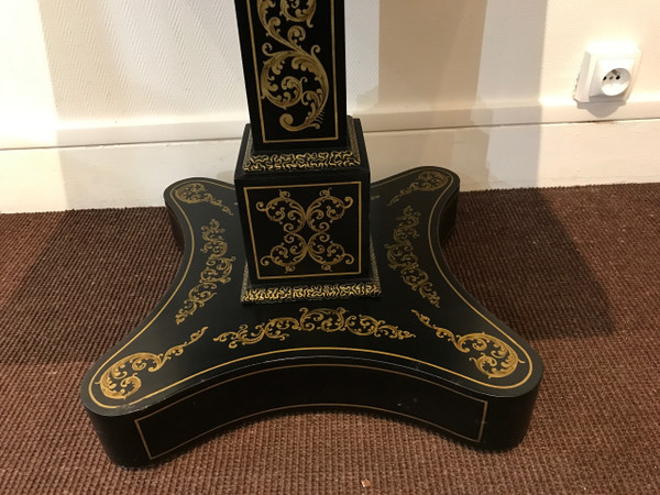 Games table in black wood and mother-of-pearl decor 20th century 