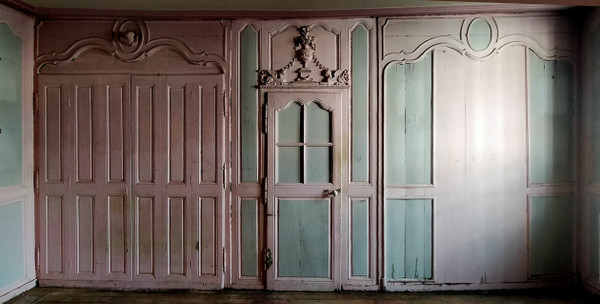 18th Century Woodwork Trumeau In Oak And Other Woodwork Old Doors