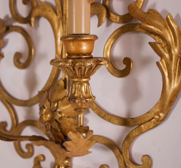 Large Florentine sconces (3 pairs)