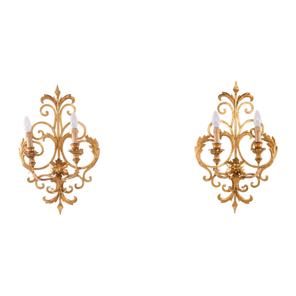 Large Florentine sconces (3 pairs)