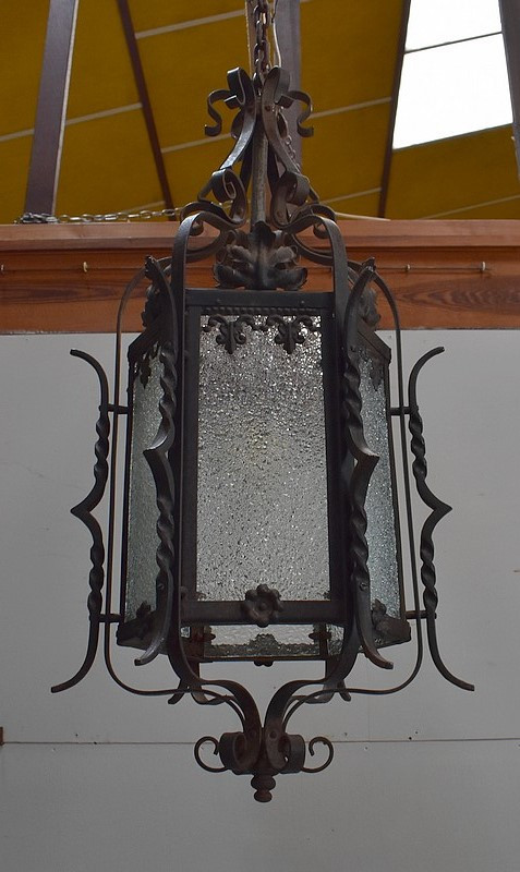 Natural Wrought Iron Lantern - Late 19th century