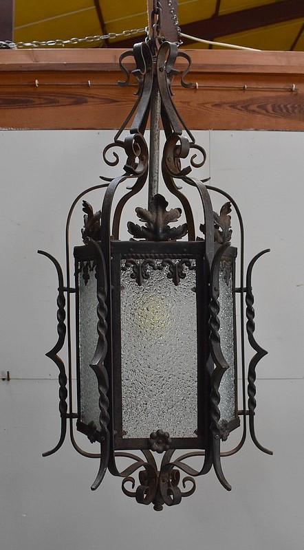 Natural Wrought Iron Lantern - Late 19th century