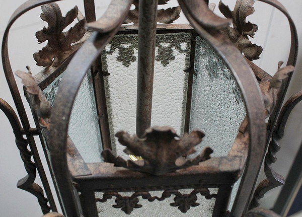 Natural Wrought Iron Lantern - Late 19th century