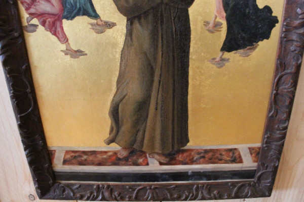 Painting Of Saint Francis Of Assisi With Angels By Sandro Botticelli